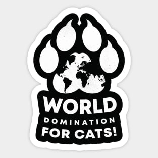 World Domination For Cats Paw by Tobe Fonseca Sticker